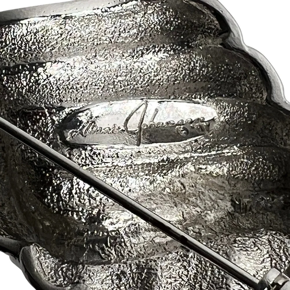Vintage Ginnie Johansen Silver Tone Brooch